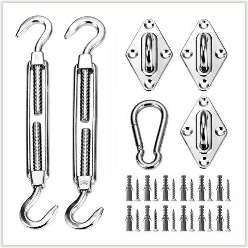 ColourTree Heavy Duty Sun Shade Sail Canopy Installation Hardware Kits